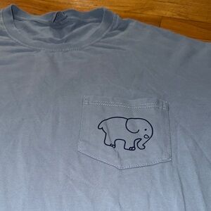 Ivory Ella Blue Tee with Geometric Elephant